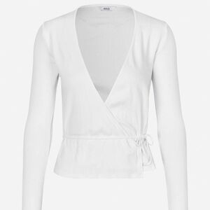 Envii Elegant White Wrap Top